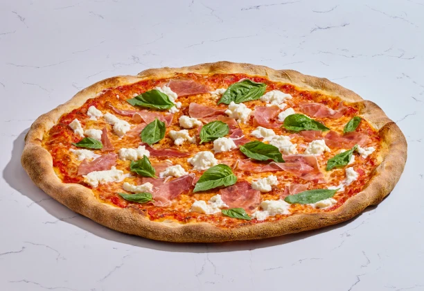 Prosciutto di Parma and Burrata 18 inch pizza